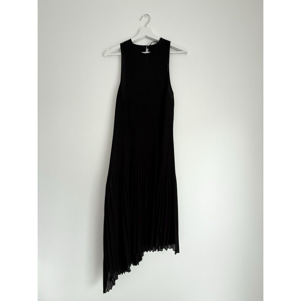 ZARA Woman Studio Black Pleated Dress, Size M